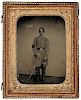 Civil War Quarter Plate Ambrotype of Confederate Lt. Bassett Atkinson Marsden, 1st Virginia Infantry 