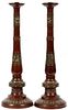 CHINESE BRONZE & CLOISONNE CANDLESTICKS 19TH C.