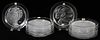 LALIQUE GLASS ANNUAL PLATES LOT OF 16