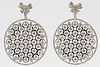 5.7CT DIAMOND AND 14KT WHITE GOLD DANGLE EARRINGS
