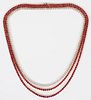 30CT NATURAL RUBY AND 7CT DIAMOND TENNIS NECKLACE