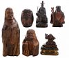 Six Wood Folk Figures