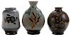 Three Mashiko Stoneware Vases