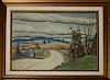Francis Colburn (VT 1909-1984) Vermont Landscape 9 x 12" o/b signed Lower Right