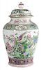 Monumental Famille Rose Porcelain 粉彩牡丹锦鸡将军罐，26.75英寸，19/20世纪,中国