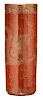 Red-Glazed Porcelain Umbrella Stand 红釉金漆云龙寿字纹伞插，24.25英寸，20世纪早期，中国