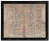 Chinese Polychromed Plaster Fresco 石膏彩瓷人物笔画，25*30.75英寸，1358-1644年
