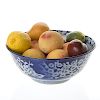 Marble Fruit and Porcelain Bowl 