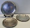 STERLING. Grouping of 3 Silver Trays.