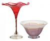 Correia Art Glass Vase and Bowl