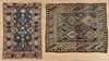 Two Caucasian mats, early 20th c., 4'3'' x 3'6'' and 4' x 2'8''.
