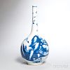 Large Blue and White Bottle Vase 山水青花赏瓶，高17.625英寸，19/20世纪,中国