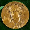 C. Loudray Bronze Medallion The Lute Player