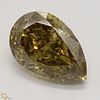 3.51 ct, Natural Fancy Deep Brown Yellow Even Color, VS1, Pear cut Diamond (GIA Graded), Appraised Value: $30,500 