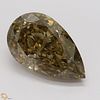 4.02 ct, Natural Fancy Dark Yellowish Brown Even Color, SI1, Pear cut Diamond (GIA Graded), Appraised Value: $40,900 