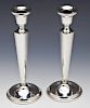 Pair of Revere Sterling Weighted Candlesticks