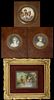Group of Four French Miniature Paintings, 19th c.,