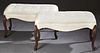 Pair of Louis XV Style Carved Beech Benches, early