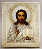 Russian Icon of Christ Pantocrator, late 19th c.,