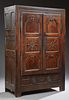 French Empire Period Carved Oak Armoire, early 19t