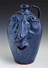 Jack T. Maness, "Face Jug," 20th c., two pieces of