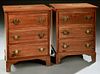 Pair of Diminutive Carved Pine Chests, 20th c., th