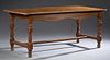 French Provincial Carved Oak Farm Table, 20th c.,
