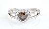 Lady's Platinum Dinner Ring, with a .78 carat fanc