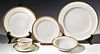 Seventy-Nine Piece Set of Limoges Porcelain Dinner
