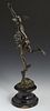 Patinated Bronze Figure of Mercury, late 19th c.,