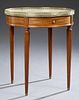 French Belle Epoque Carved Mahogany Marble Top Bou