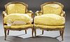 Pair of Giltwood Bergeres Marquise,яearly 20th cen