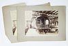 two late 19th c cabinet photos including 2 of Henry Perky's famous cylindrical rail car (Byron Atkinson's private car), 7.5ﾔ x 9.5ﾔ image size, de