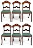 Set of 6 Early Rococo Revival Victorian Chairs