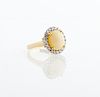 Lady's 14K Yellow Gold Dinner Ring, with an oval c