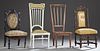 Group of Three French Chairs, c. 1880, consisting