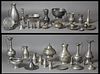 Large Group of French Pewter Items, 19th and 20th