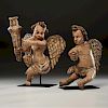 Spanish Colonial Polychromed Wood Cherubs From an Arizona Collector