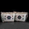 Sioux Beaded Hide Possible Bags, Matched Pair, Deaccessioned from the Clark County Historical Society