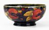 Moorcroft pomegranate pattern art pottery footed bowl 3.5" x 7.25"
