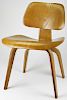 Three Charles Eames- Potato Chip molded plywood mid century chairs made for Herman Miller by Evans MFG with orignal 1948 bill