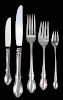 38 pcs Towle Legato Sterling silver flatware incl 8 dinner forks, 8 dessert forks, 8 seafood forks, 8 dinner knives, 6 butter