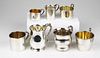 7 sterling silver childs cups incl. reproduction tankard 20 troy oz