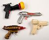 Group of Four Vintage Plastic Toy Ray Guns