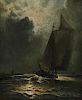 Wesley Elbridge Webber (American, 1841-1914)      Moonlit Sailing