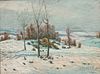 Konstantin Fedorovich Yuon (Russian, 1875-1958)      Three Trees in a Winter Landscape