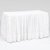 Contemporary White Cotton Fabric-Wrapped Laminate Dressing Table