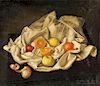Isaac Diaz Pardo (Spanish, 1920-2012)      Still Life with Fruit on a White Cloth