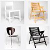 A Group of Four Contemporary Chairs by Various Makers, 20th Century,