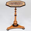 Victorian Style Fruitwood and Ebonized Side Table